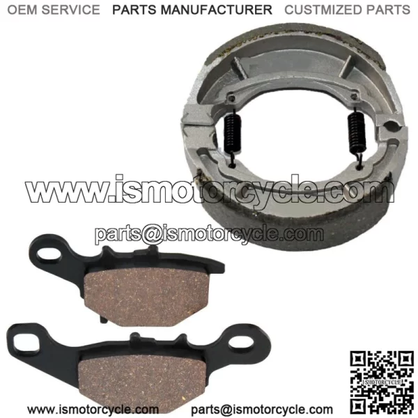 Front Brake Pads and Rear Brake Shoes for Suzuki DR-Z125L DRZ125L 2003-2019