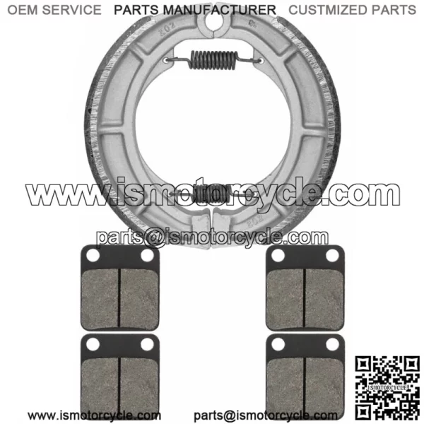 for Suzuki LTA400F LT-A400F Eiger 4WD 2002-2007 Front & Rear Brake Pads Shoes