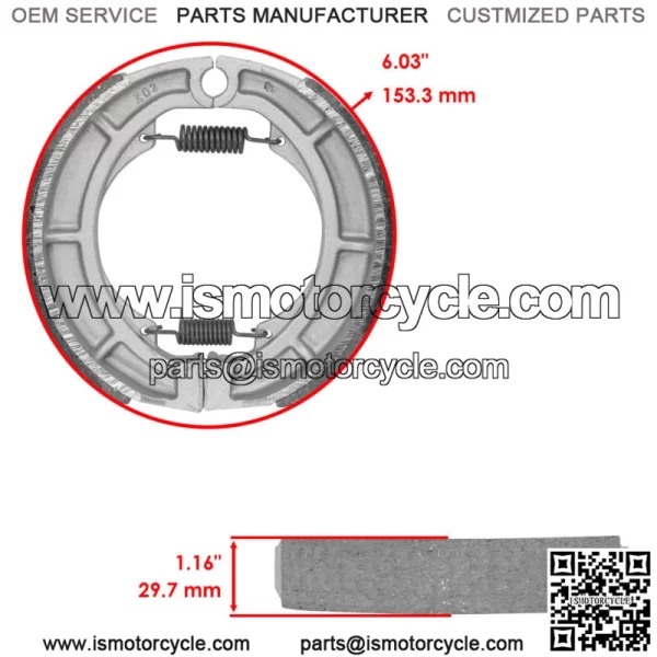 for Suzuki LTA400F LT-A400F Eiger 4WD 2002-2007 Front & Rear Brake Pads Shoes - Image 2