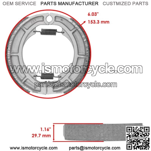 Front Brake Pads & Rear Brake Shoes for Suzuki LS650 Boulevard S40 2005-2017 - Image 2