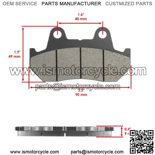 for Honda VT1100C Shadow 1100 1987-1992 1993 Front & Rear Brake Pads Shoes - Image 3