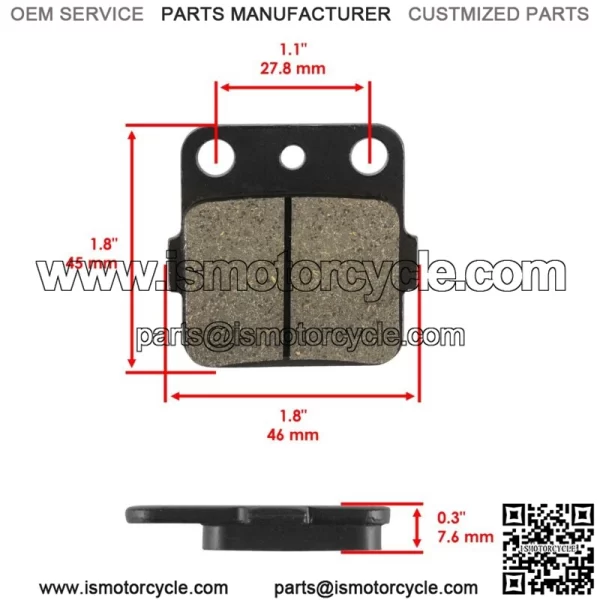 Front Brake Pads & Rear Shoes for Honda TRX420FPM TRX420TE TRX420TM 2007-2018 - Image 3