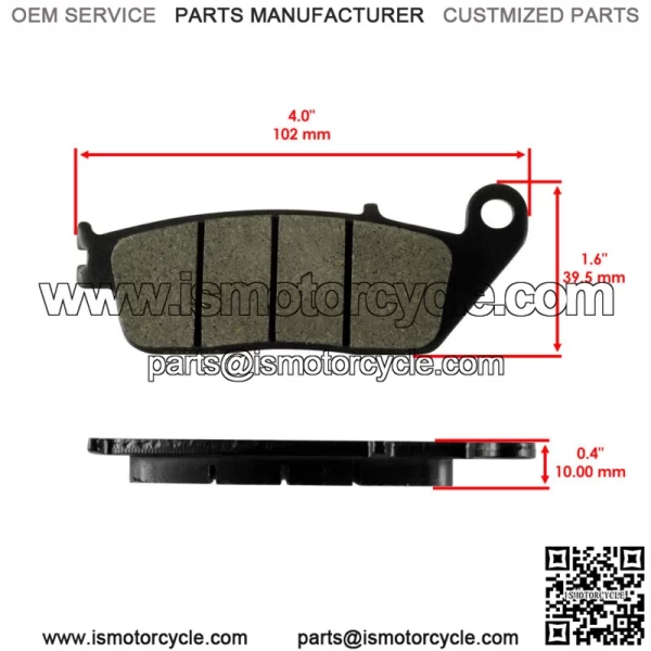 Front Brake Pads & Rear Brake Shoes for Honda VT600C Shadow 600 VLX 1994-2003 - Image 3