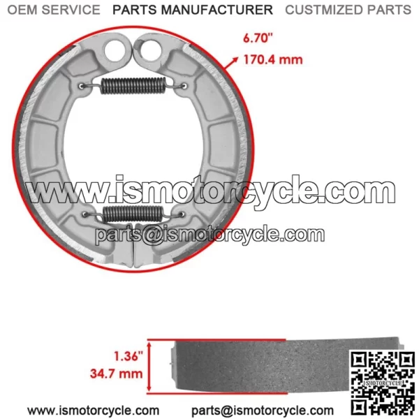 Front & Rear Brake Pads Shoes for Kawasaki KLF300 Bayou 300 4X4 1995-2004 - Image 2