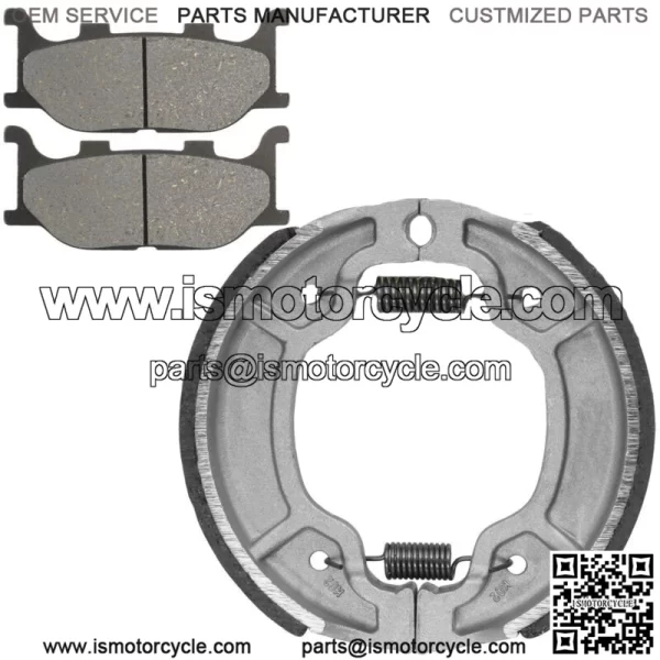 Front Brake Pads and Rear Brake Shoes for Yamaha XV250 V-Star 250 2008-2020