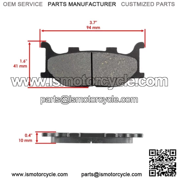 Front Brake Pads and Rear Brake Shoes for Yamaha XV250 V-Star 250 2008-2020 - Image 3