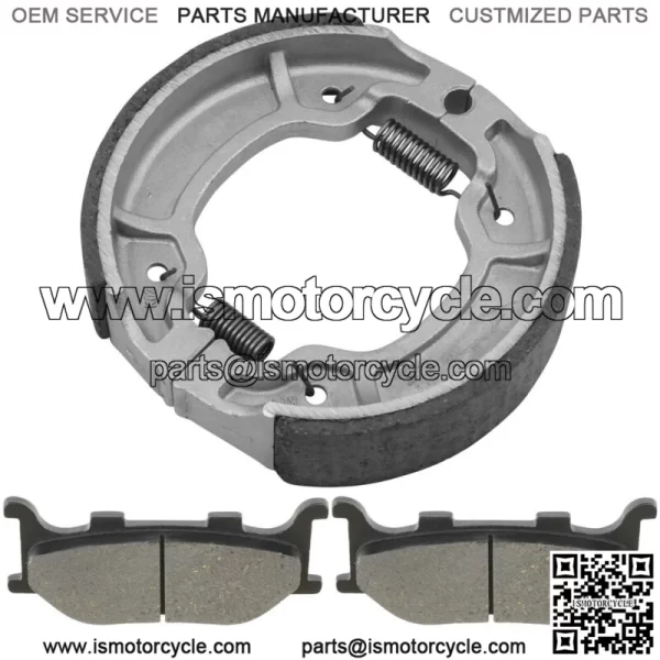 Front Brake Pads and Rear Brake Shoes for Yamaha XV250 V-Star 250 2008-2020 - Image 4