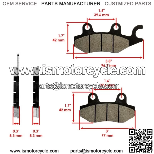 Front Brake Pads & Rear Shoes for Kawasaki KLF400 Bayou 400 4X4 1993-1999 - Image 3