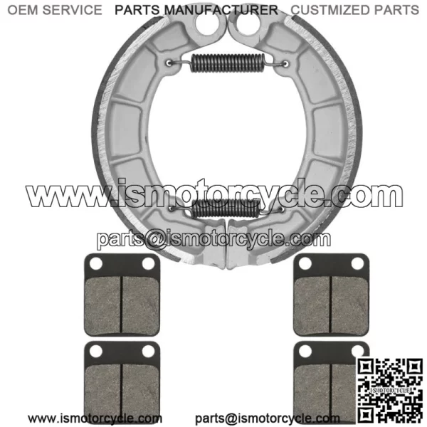 Front Brake Pads & Rear Shoes for Kawasaki KVF300 Prairie 300 4X4 1999 00 01 02