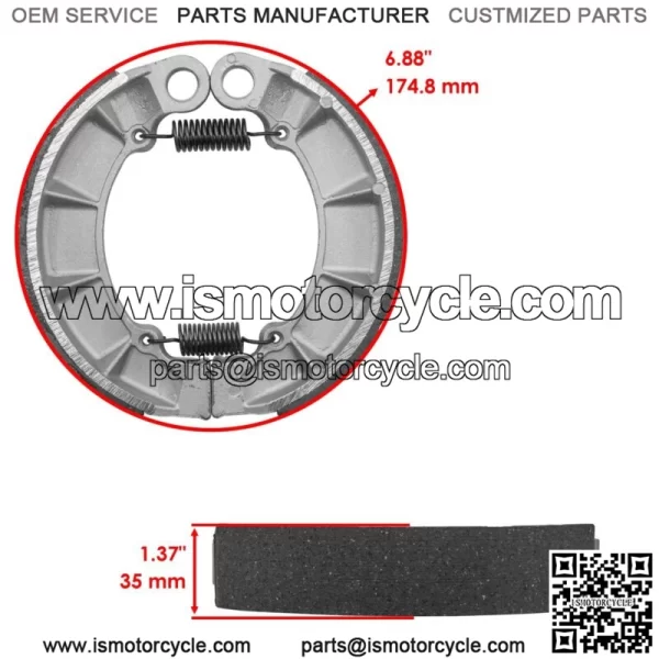 Front Pads Rear Brake Shoes for Honda TRX500F Fourtrax Foreman Es 2012 2013 - Image 2