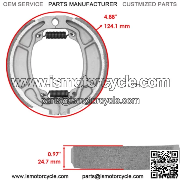 Front Brake Pads & Rear Brake Shoes for Honda Elite 110 NHX110 2010 2011 - Image 2