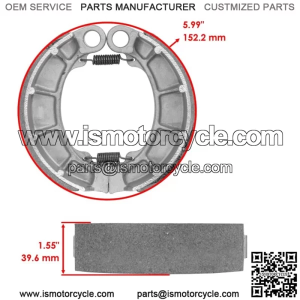 Front Brake Pads & Rear Brake Shoes for Honda VT600C Shadow 600 VLX 1988-1992 - Image 2