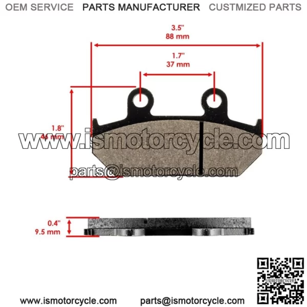 Front Brake Pads & Rear Brake Shoes for Honda VT600C Shadow 600 VLX 1988-1992 - Image 3