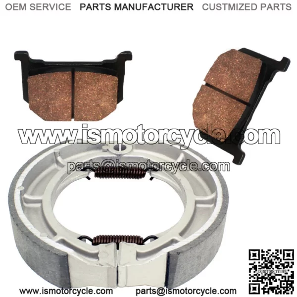 for Suzuki Gs250 Gs250T 1980 1981 Front Brake Pads & Rear Brake Shoes