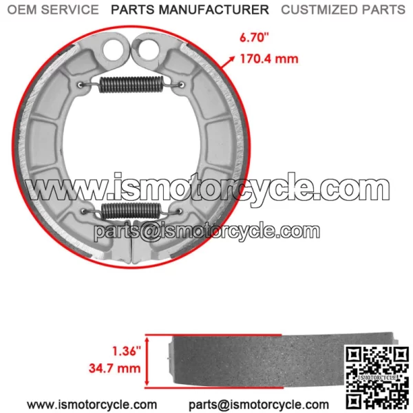 Front & Rear Brake Pads Shoes for Kawasaki KVF400 Prairie 400 1998 99 00 01 02 - Image 2