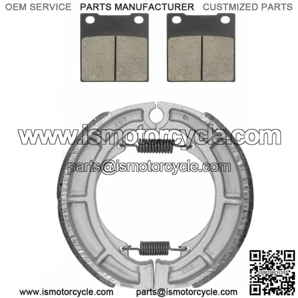 for Suzuki GS550 GS550L 1983 1984 1985 1986 Front Brake Pads & Rear Brake Shoes