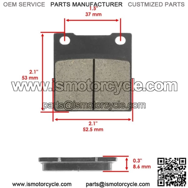 for Suzuki GS550 GS550L 1983 1984 1985 1986 Front Brake Pads & Rear Brake Shoes - Image 3