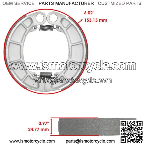 Front Brake Pads & Rear Brake Shoes for Honda Vt250C V-Twin Magna 250 1999-2007 - Image 2