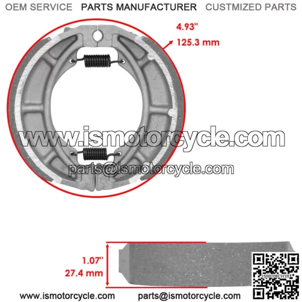 Front Brake Pads and Rear Brake Shoes for Suzuki DR200SE DR 200SE 2015-2020 - Image 3