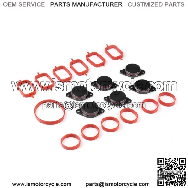 BMW Diesel Engine Eddy Swirl Flap Repair Kit 33MM 6PCS with Leather Ring #Black