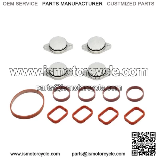 BMW Diesel Engine Vortex Swirl Flap Repair Kit 33MM 4PCS with Leather Ring #Silver