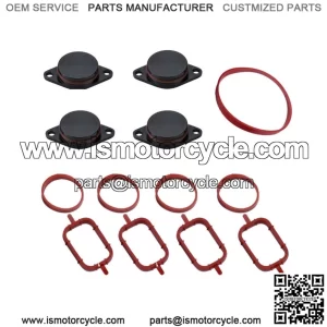 BMW Diesel Engine Vortex Swirl Flap Repair Kit 33MM 4PCS with Leather Ring #Black