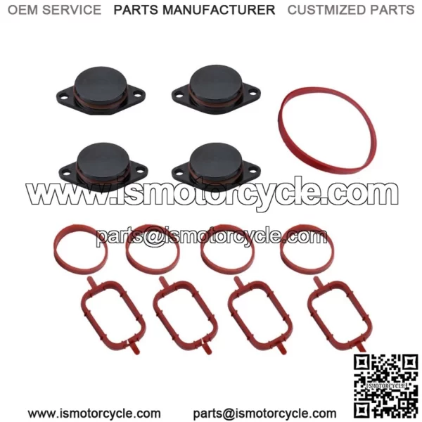 BMW Diesel Engine Vortex Swirl Flap Repair Kit 33MM 4PCS with Leather Ring #Black