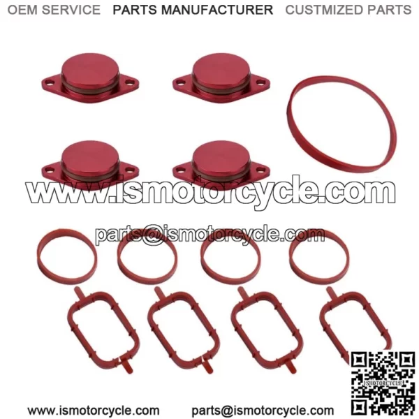 BMW Diesel Engine Vortex Swirl Flap Repair Kit 33MM 4PCS with Leather Ring #Red