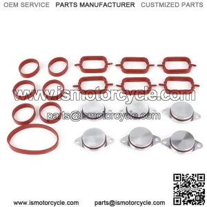 BMW Diesel Engine Vortex Swirl Flap Repair Kit 22MM 6PCS with Leather Ring #Silver
