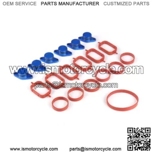 BMW Diesel Engine Eddy Swirl Flap Repair Kit 22MM 6PCS with Leather Ring #Blue