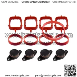 BMW Diesel Engine Vortex Swirl Flap Repair Kit 22MM 4PCS with Leather Ring #Black