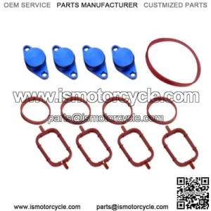 BMW Diesel Engine Vortex Swirl Flap Repair Kit 22MM 4PCS with Leather Ring #Blue