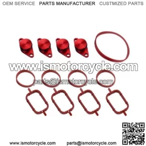 BMW Diesel Engine Vortex Swirl Flap Repair Kit 22MM 4PCS with Leather Ring #Red