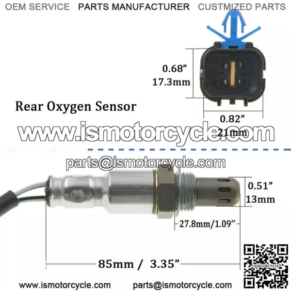 Oxygen sensor (rear)  96415640 OZA610-W2   49CM for Chevrolet Captiva 2.4L 08-10 - Image 2