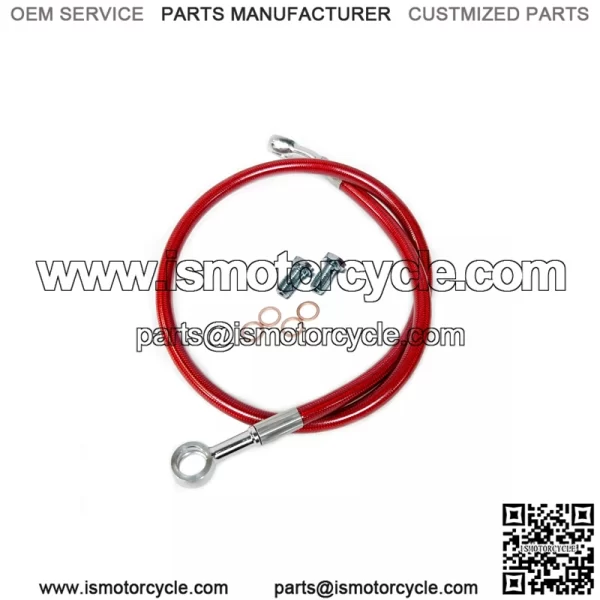 Streamline Steel Braided Rear Brake Line Stock Length Red TRX 400X TRX400EX