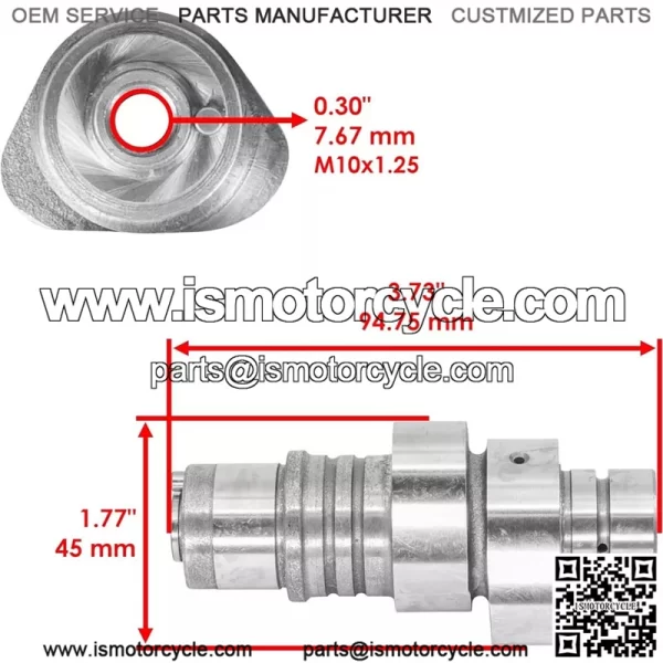 for Kawasaki Bayou 300 KLF300 B C 89-05 Camshaft w/Bearing 12044-1339 12044-1224 - Image 2