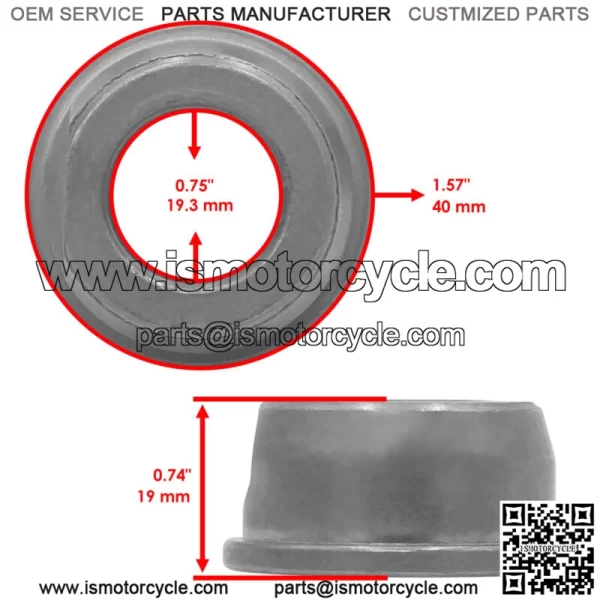 Wheel Pivot Spacer & Bushings For Husqvarna EZ 24T 4824 CA TF BF - Image 3