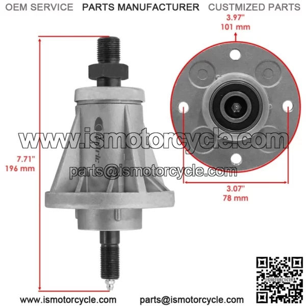 Deck Spindle & Pulley for Toro 05-36MR03 05-36MR04 36" / 05-37SC01 05-37SC02 37" - Image 2