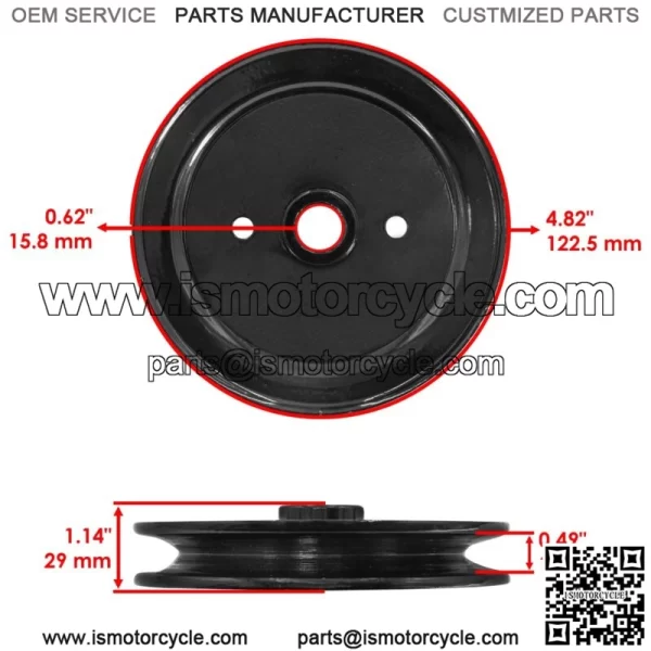 Deck Spindle & Pulley for Toro 05-36MR03 05-36MR04 36" / 05-37SC01 05-37SC02 37" - Image 3