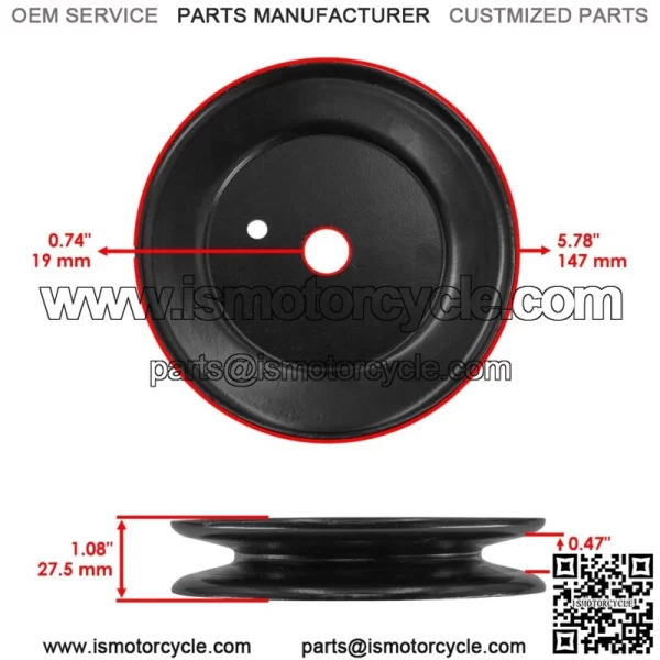 42" Deck Spindle & Pulley for Cub Cadet LT1018 13AB11CG710 13AX11CG710 618-3129 - Image 3