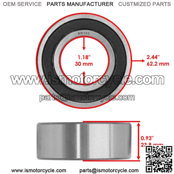 5206-2RS 52062RS Double Row Ball Sealed Bearings 30x62.2x23.8 - Image 2