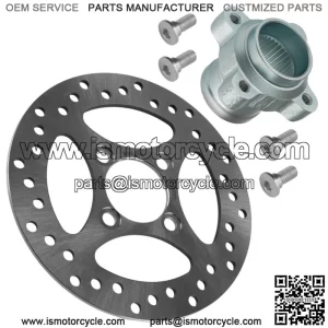 Rear Brake Rotor Disc & Hub For Yamaha Raptor 700 700R YFM700 YFM700R 2006-2013 (For: Yamaha Raptor 700)