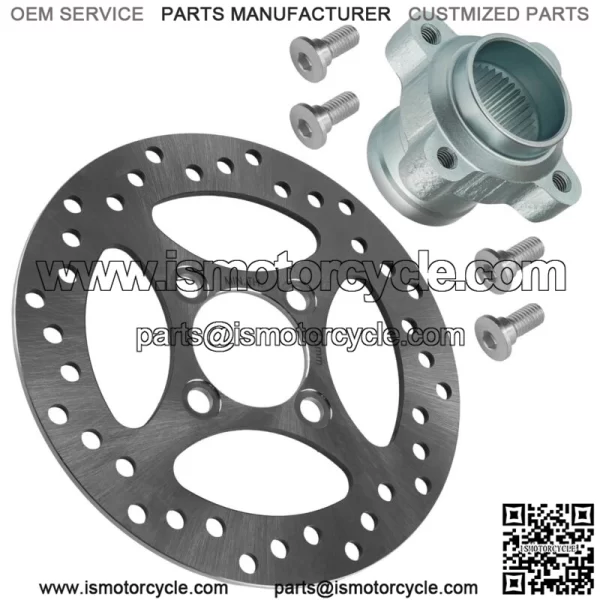 Rear Brake Rotor Disc & Hub For Yamaha Raptor 700 700R YFM700 YFM700R 2006-2013 (For: Yamaha Raptor 700)