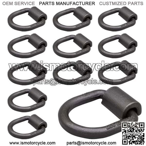 Heavy Duty Welded Forged D-Rings #12 Pack