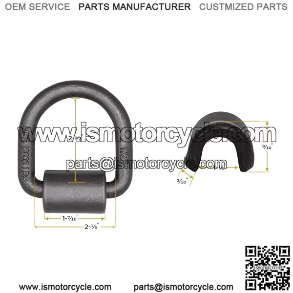 Heavy Duty Welded Forged D-Rings #12 Pack - Image 3