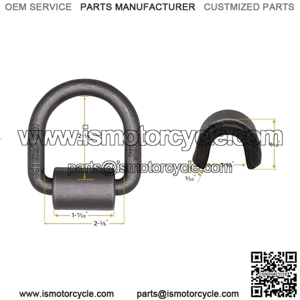 Heavy Duty Welded Forged D-Rings #20 Pack - Image 3