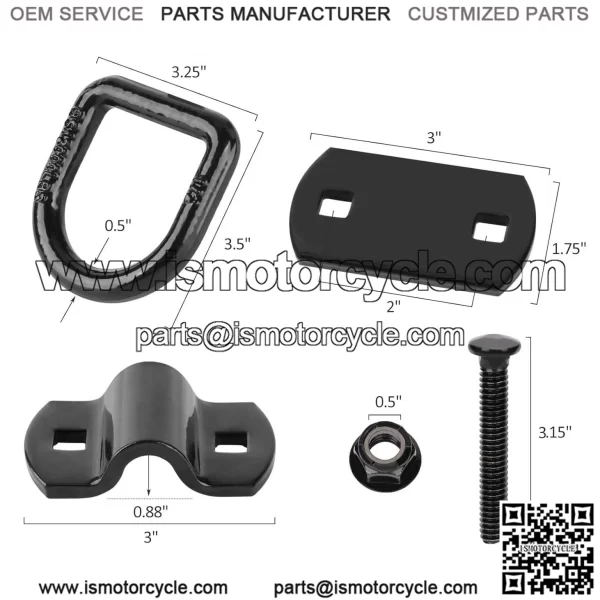 Heavy duty bolt-on forged D-rings - Image 3