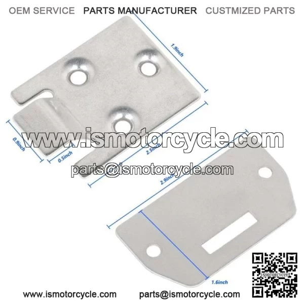 NEW Set of 2 Seat Bottom Hinge and Plate for EZGO TXT/Medalist 1995 Up Golf Cart - Image 2
