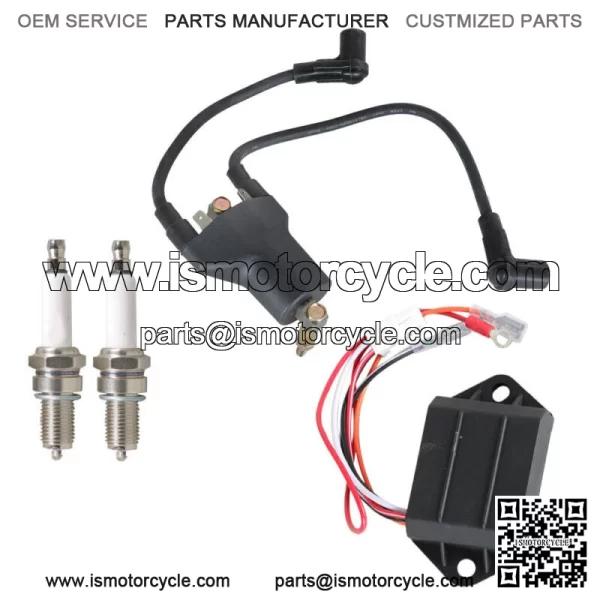 For EZGO Golf Cart 4 Cycle Gas 1996-1998 Ignition Coil CDI Ignitor AC Spark Plug - Image 2