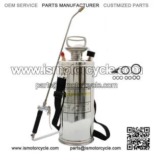 Stainless Steel Sprayer With Reinforced Hose Adjustable Nozzles 2 Gallon 8L